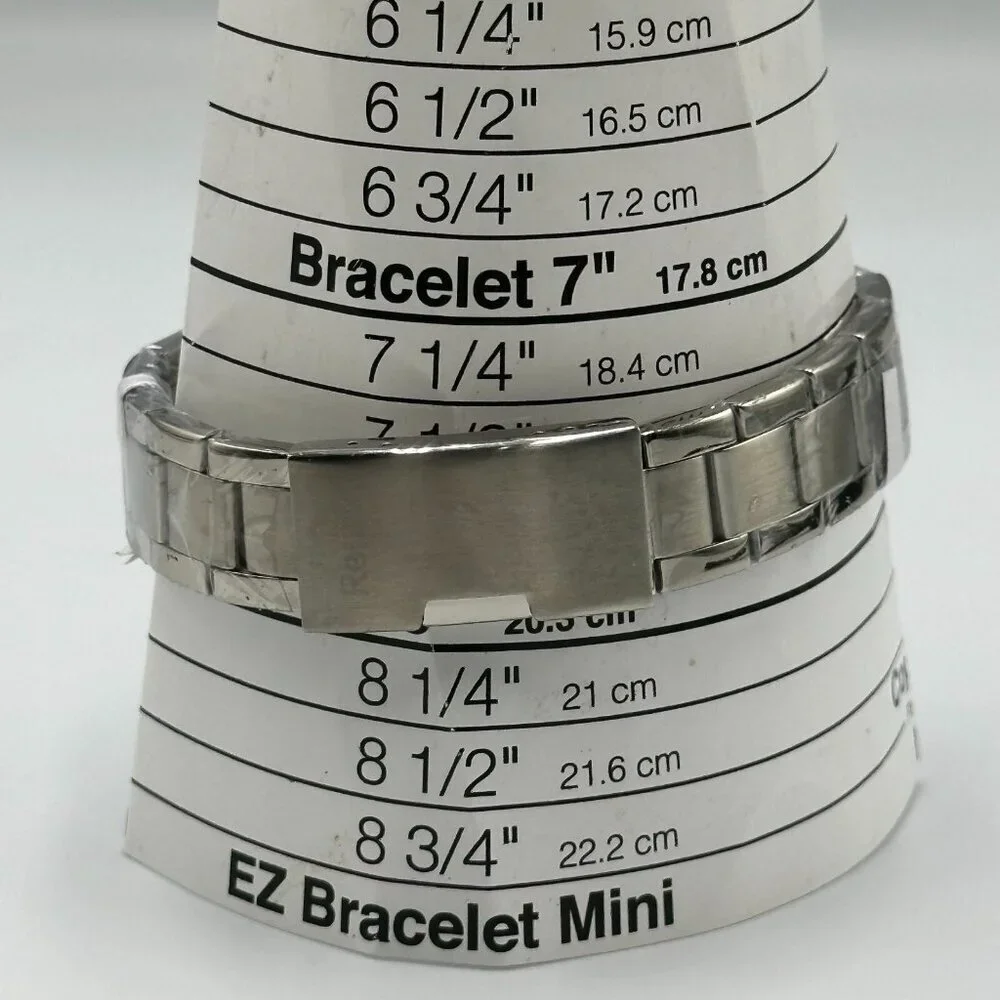 3/$30 Remix Watch Women Silver Tone Round Dial All Stainless Steel 8.25